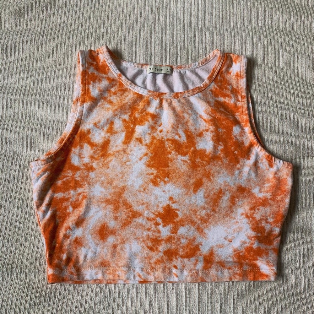 Cotton:On orange tie-dye crop